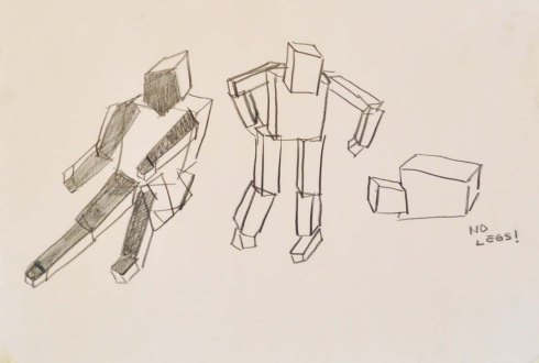 Towards the human figure.