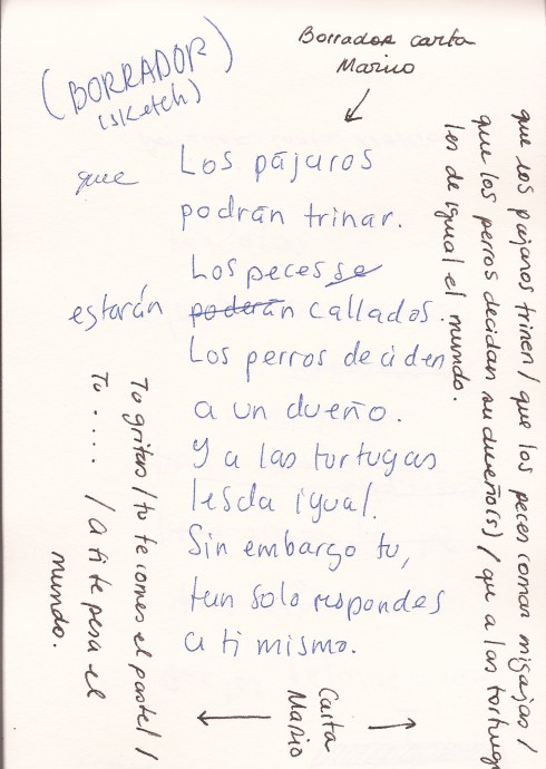 Writing a letter for a friend.