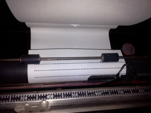 Last attempt to write on the old typewriter. 