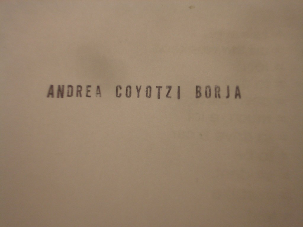 Making a stamp with my name.