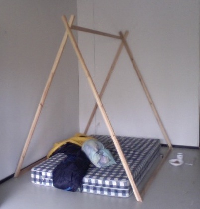 Building the structure to my room in a living room. Upon the decisions of dwelling.