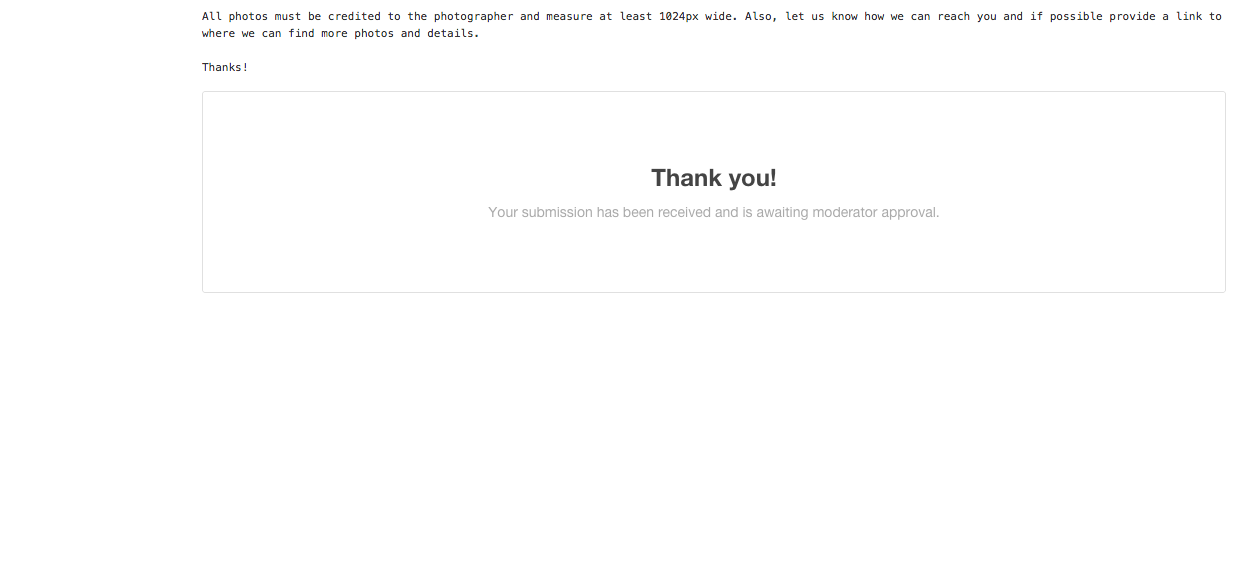 Submitting The Tent for a website1